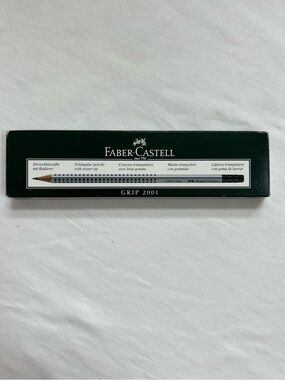 Faber-Castell Pencils Grip 2001 12 Pack German Triangle Shape Soft-Grip Eraser